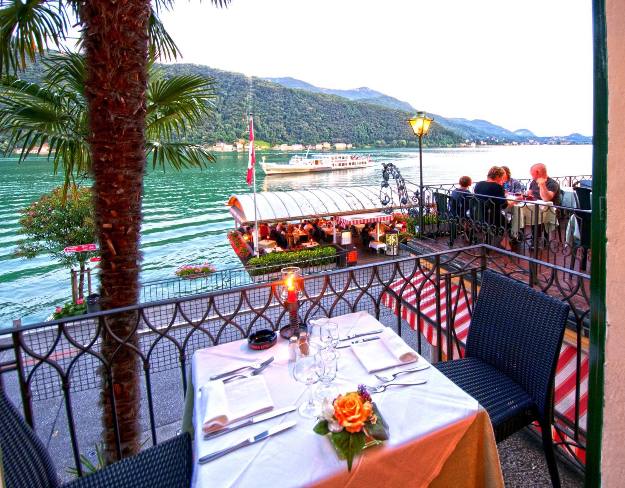 Albergo Ristorante Della Posta Morcote Eksteriør bilde