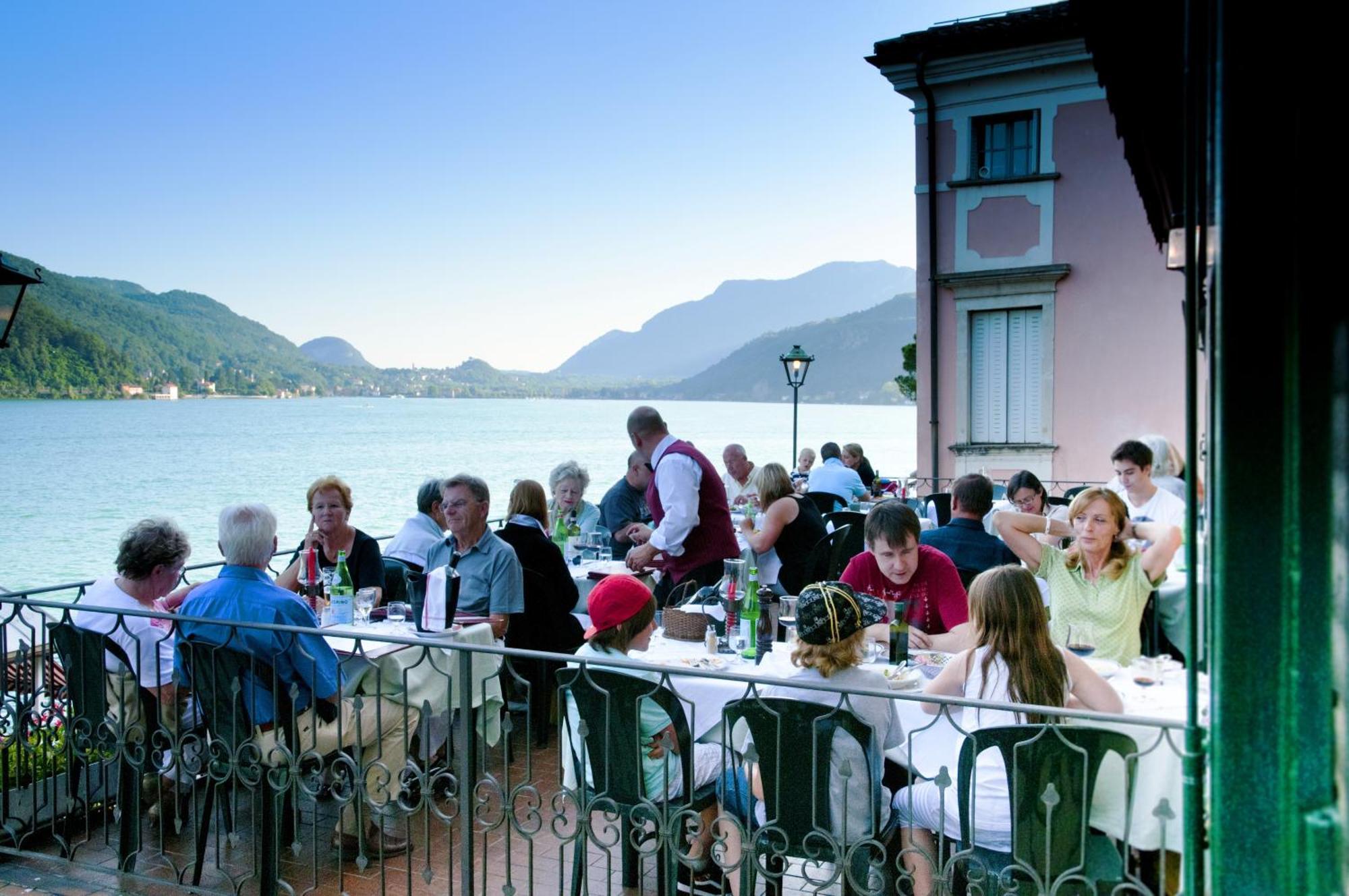 Albergo Ristorante Della Posta Morcote Eksteriør bilde
